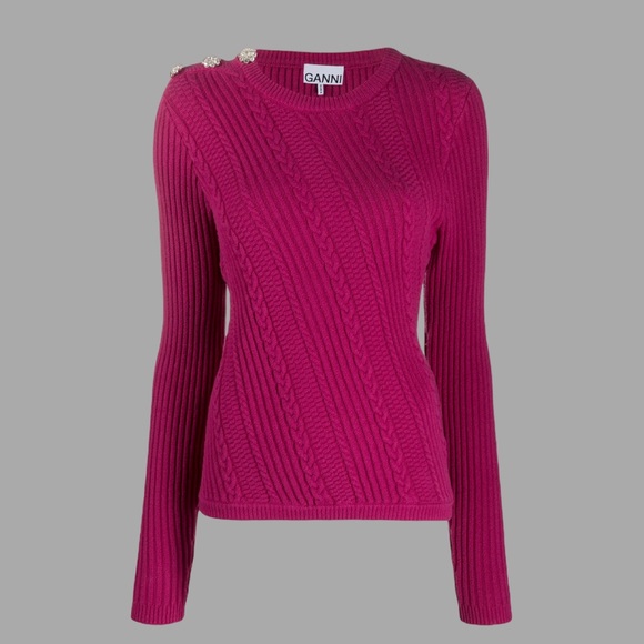 Ganni Tops - GANNI cable knit jumper top
